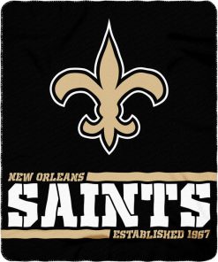 New Orleans Saints 50 x 60 Split Wide Fleece Throw Blanket