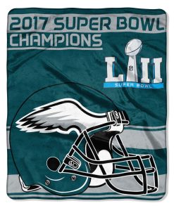 Philadelphia Eagles Super Bowl LII Champions 50 x 60 Lateral Royal Plush Blanket