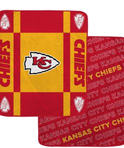 Kansas City Chiefs 60 x 70 Reverse Block Ultra Lux Throw Blanket