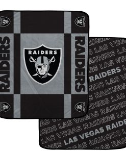 Las Vegas Raiders 60 x 70 Reverse Block Ultra Lux Throw Blanket