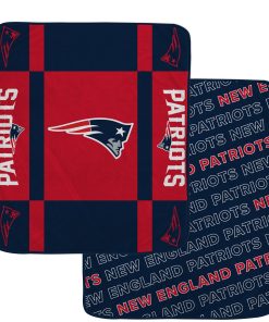 New England Patriots 60 x 70 Reverse Block Ultra Lux Throw Blanket