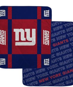 New York Giants 60 x 70 Reverse Block Ultra Lux Throw Blanket