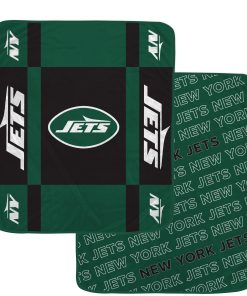 New York Jets 60 x 70 Reverse Block Ultra Lux Throw Blanket