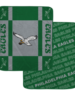 Philadelphia Eagles Retro 60 x 70 Reverse Block Ultra Lux Throw Blanket