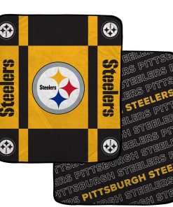 Pittsburgh Steelers 60 x 70 Reverse Block Ultra Lux Throw Blanket