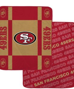 San Francisco 49ers 60 x 70 Reverse Block Ultra Lux Throw Blanket