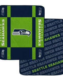 Seattle Seahawks 60 x 70 Reverse Block Ultra Lux Throw Blanket