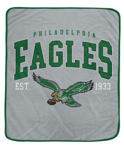 Philadelphia Eagles Retro 50 x 60 Vintage Arch Block Blanket - Gray