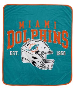 Miami Dolphins 50 x 60 Vintage Arch Block Blanket
