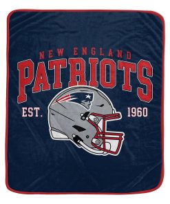 New England Patriots 50 x 60 Vintage Arch Block Blanket