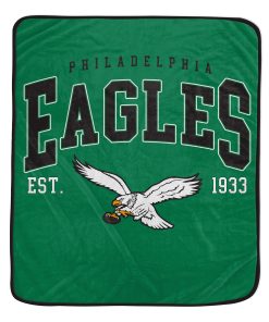 Philadelphia Eagles Retro 50 x 60 Vintage Arch Block Blanket - Kelly Green