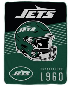 New York Jets 60 x 80 Helmet/Hat Stripe Ultra Soft Plush Throw Blanket