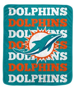 Miami Dolphins 60 x 70 Repeat Refresh Premium Plush Throw Blanket