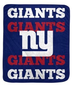 New York Giants 60 x 70 Repeat Refresh Premium Plush Throw Blanket