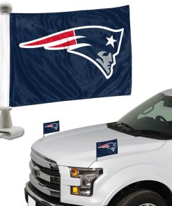 New England Patriots Ambassador Auto Flag Pair