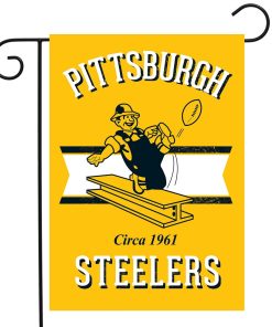 Pittsburgh Steelers Retro Double Sided Garden Flag