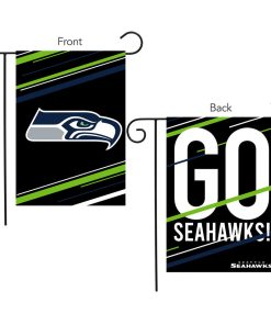 Seattle Seahawks Slogan Double Sided Garden Flag