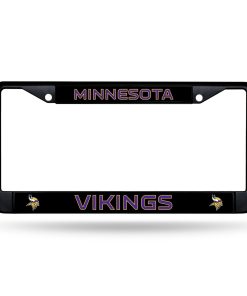 Minnesota Vikings Chrome License Frame BLK