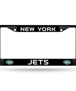 New York Jets Chrome License Frame BLK