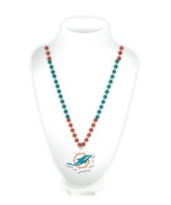 Miami Dolphins Sport Beads With Medallion