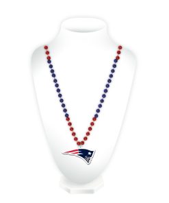 New England Patriots Sport Beads With Medallion