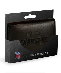Los Angeles Chargers Embossed Trifold Wallet - Black