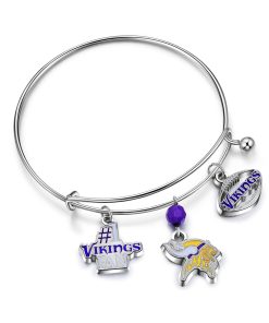 Minnesota Vikings NFL 3 Charm Bracelet