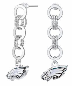 Philadelphia Eagles Circle Links Post Earring