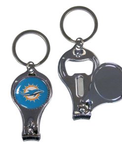 Miami Dolphins Nail Clipper with Bottle Opener Key Chain