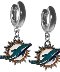 Miami Dolphins Huggie Hoop Earrings