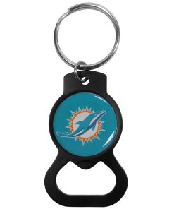 Miami Dolphins Bottle Opener Key Chain - Black