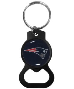 New England Patriots Bottle Opener Key Chain - Black