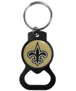 New Orleans Saints Bottle Opener Key Chain - Black