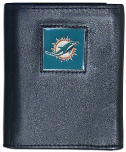Miami Dolphins Fine Grain Leather Wallet