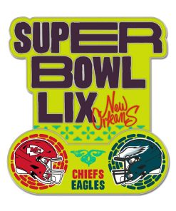 Philadelphia Eagles v. Kansas City Chiefs Super Bowl LIX Pin w/ Hard Insert - Dueling
