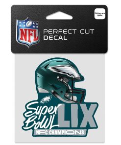Philadelphia Eagles NFC Champions Perfect Cut Decal 4 x 4. Color
