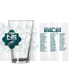 Philadelphia Eagles NFC Champions 16oz Pint Glass - Roster