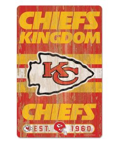 Kansas City Chiefs 11 x 17 Slogan Wood Sign