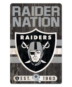 Las Vegas Raiders 11 x 17 Slogan Wood Sign
