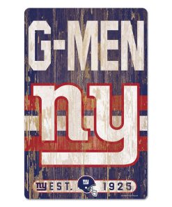 New York Giants 11 x 17 Slogan Wood Sign