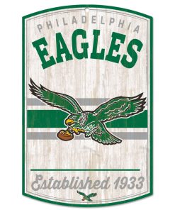 Philadelphia Eagles 11 x 17 Retro Wooden Sign
