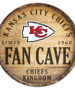Kansas City Chiefs 14 Fan Cave Barrel Sign