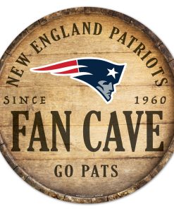 New England Patriots 14 Fan Cave Barrel Sign