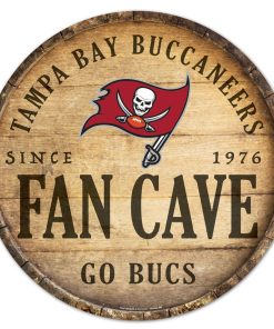 Tampa Bay Buccaneers 14 Fan Cave Barrel Sign