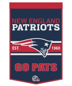 New England Patriots 24 x 38 Primary Wool Banner