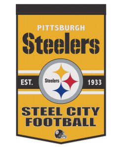 Pittsburgh Steelers 24 x 38 Primary Wool Banner