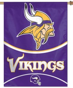 Minnesota Vikings 27 X 37 Vertical Flag