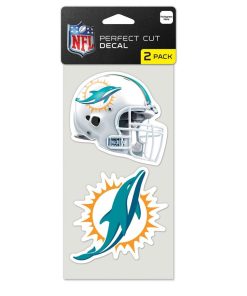 Miami Dolphins 2 Pk Color Decal Set