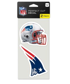 New England Patriots 2 Pk Color Decal Set