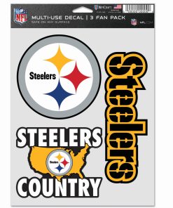 Pittsburgh Steelers 3pc Fan Multi Use Decal Set